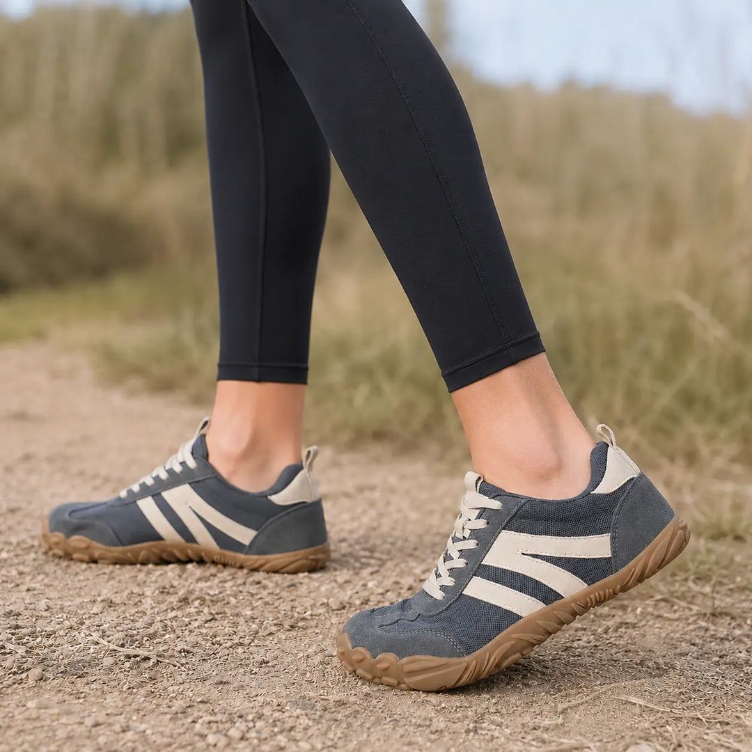 Comfortable wide fit barefoot hiking shoes, ideal for men and women seeking natural movement.