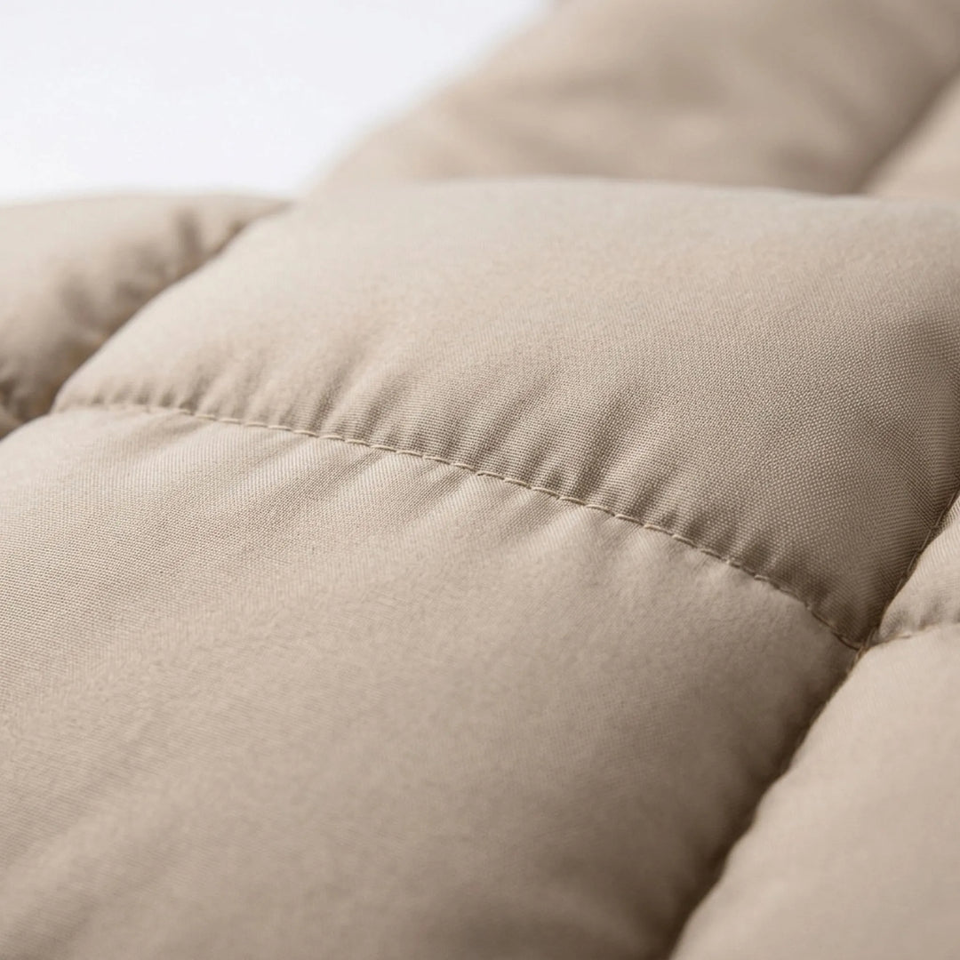 Gray lightweight envelope sleeping bag, perfect for three-season camping, hiking, and travel comfort.