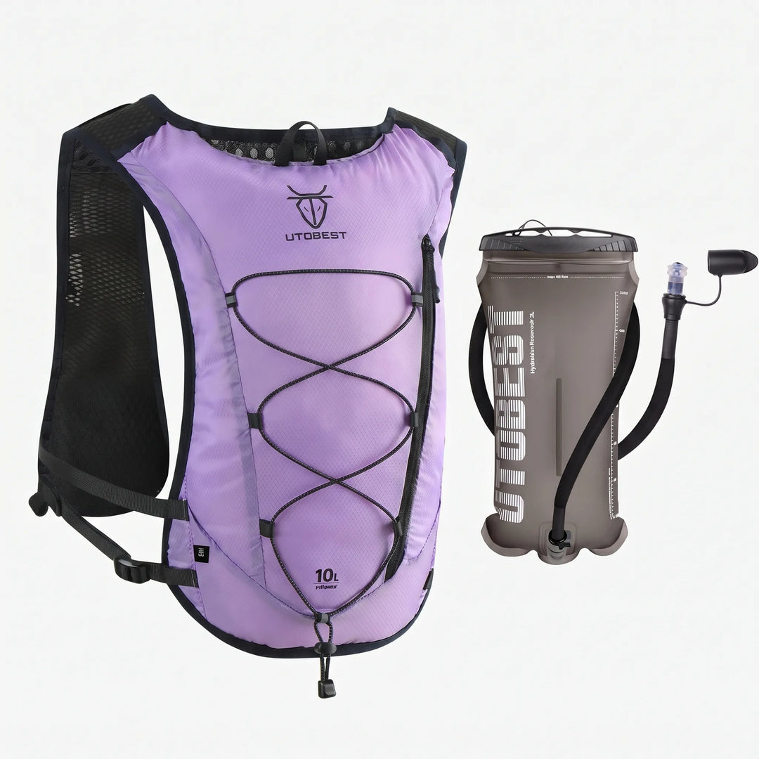 Ergonomic running pack, lightweight hydration vest for men & women, essential trail running gear.