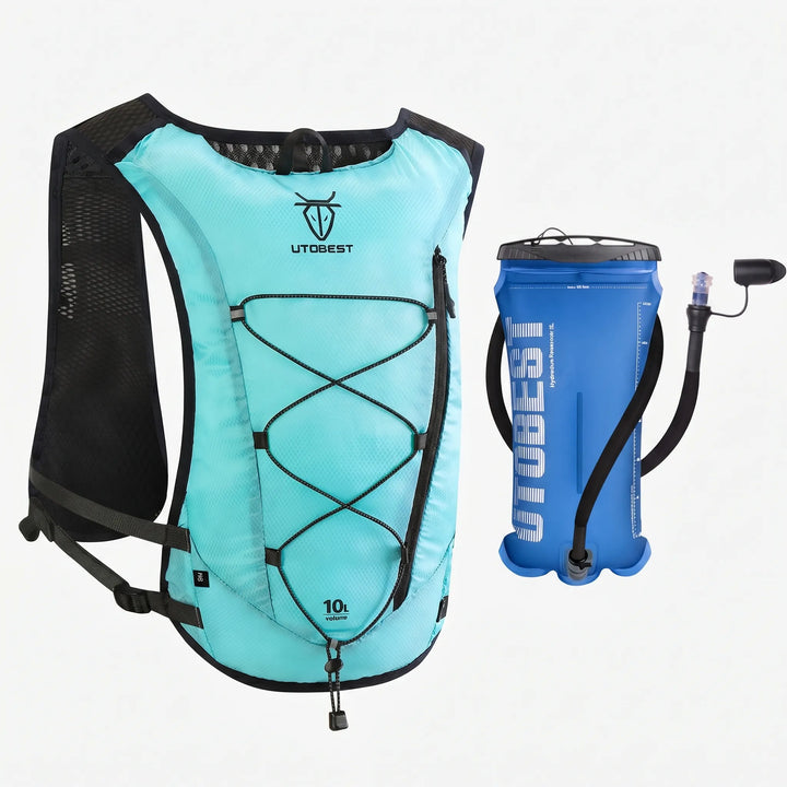 Unisex running vest pack, secure fit hydration gear for long distance trail running.