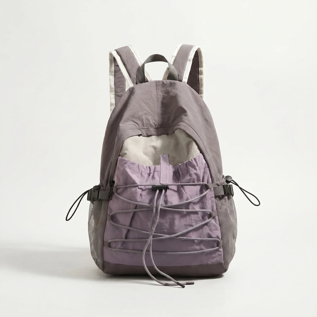 Durable nylon hiking backpack, lightweight and unisex, ideal for outdoor adventures and day trips.