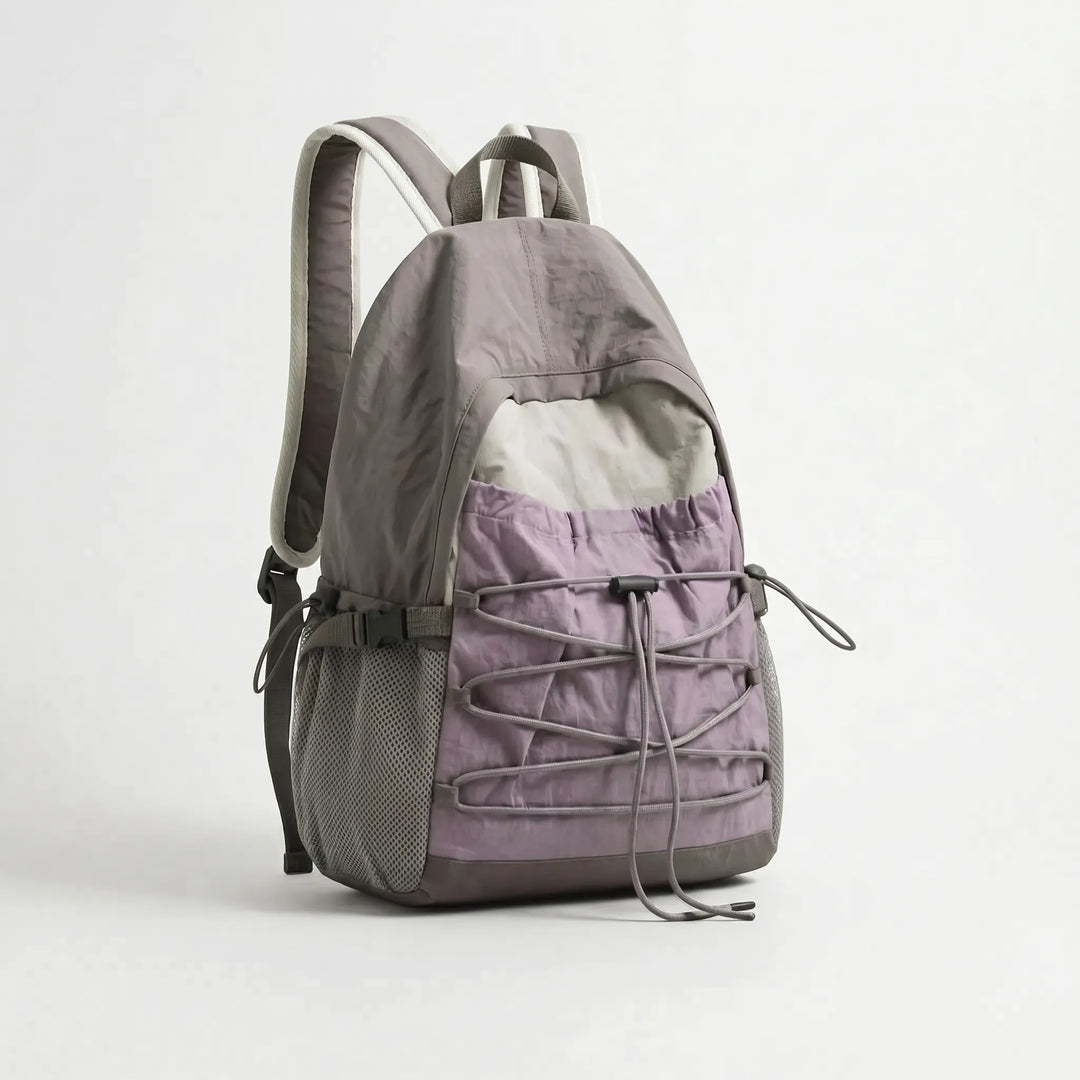Nylon outdoor backpack, lightweight and unisex, a durable daypack for hiking, travel, and adventure.