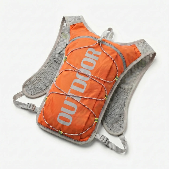 Unisex running vest for hydration, lightweight design. Essential activewear for outdoor adventures and trail running.