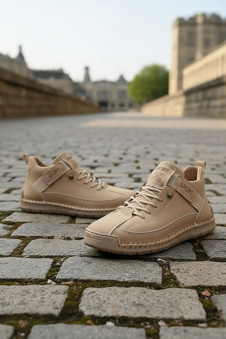 Modern athleisure slip-on sneakers, perfect for travel & casual wear.