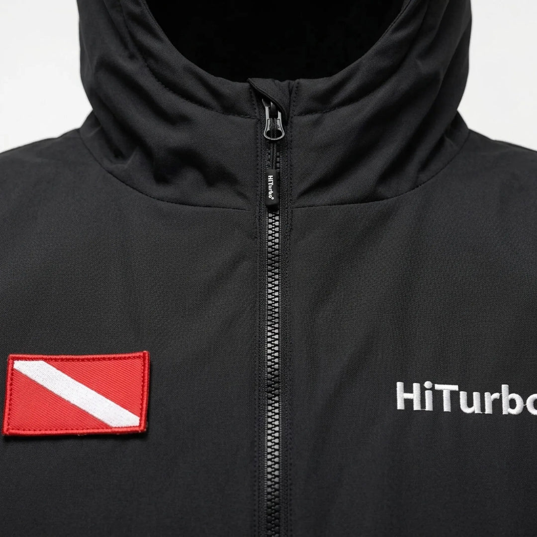 Surf changing robe, unisex long-sleeve, ideal for warmth & quick changes after water activities.