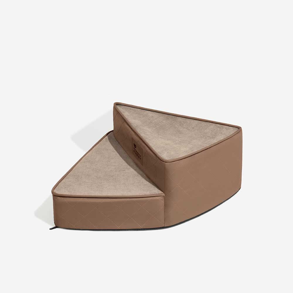 Elegant faux leather pet stairs for improved pet mobility