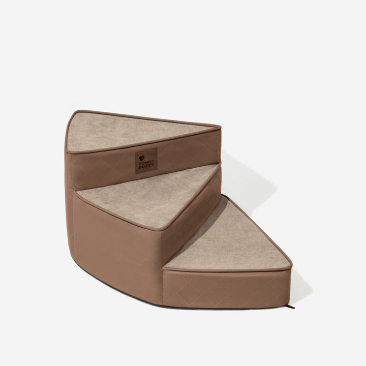Stylish pet stairs in faux leather, adding a touch of luxury to interiors