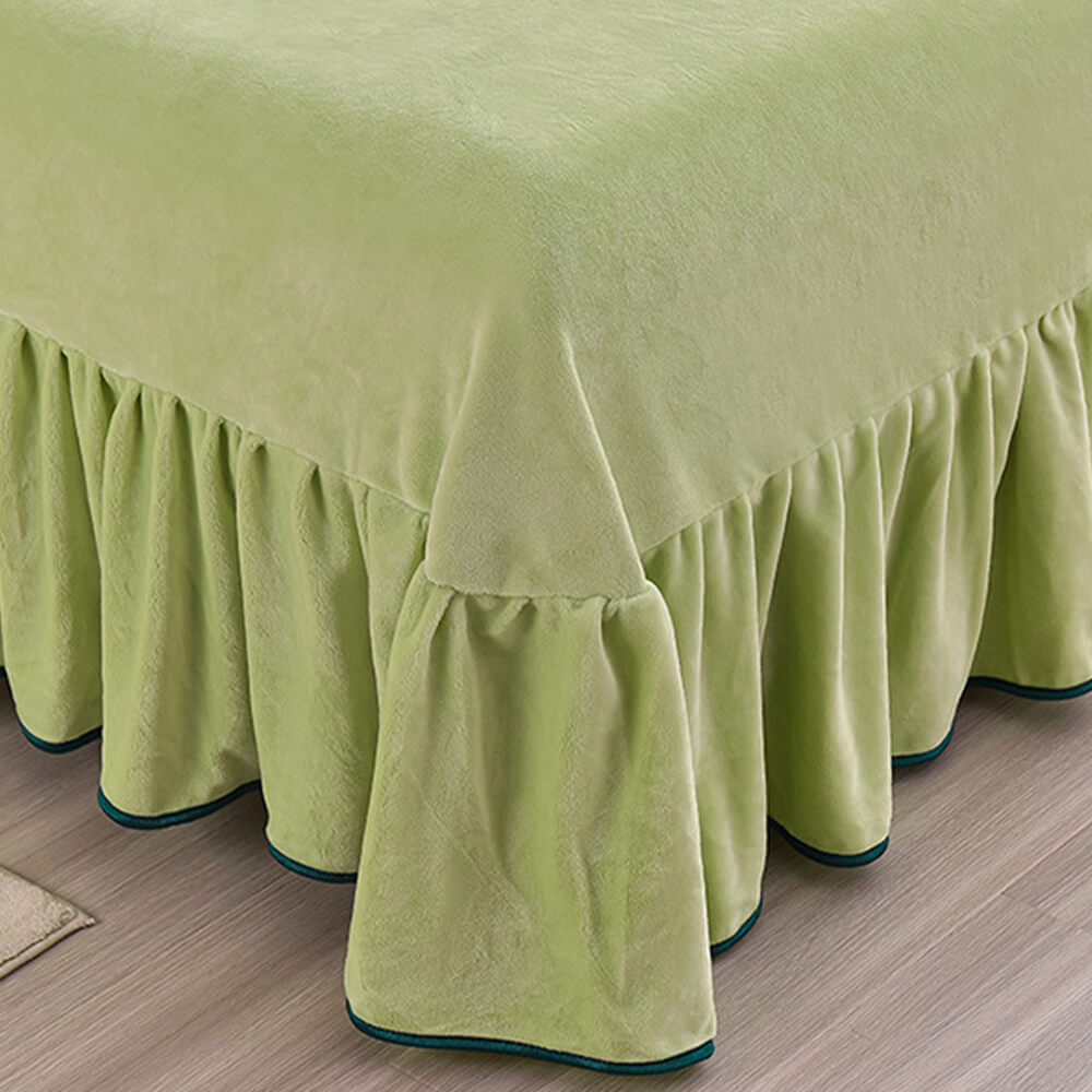 Thickened milk fleece bedding set for cold weather, providing luxury warmth and comfort