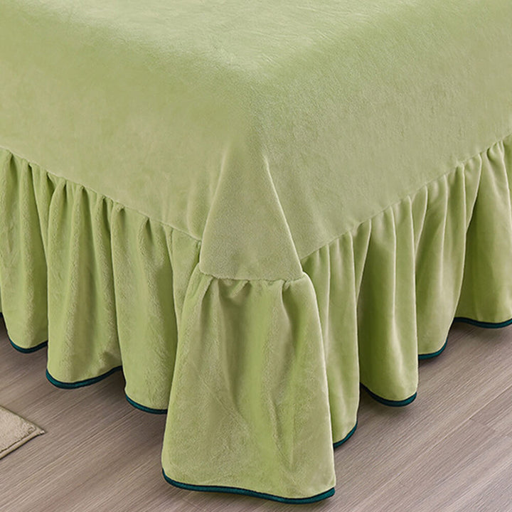 Thickened milk fleece bedding set for cold weather, providing luxury warmth and comfort