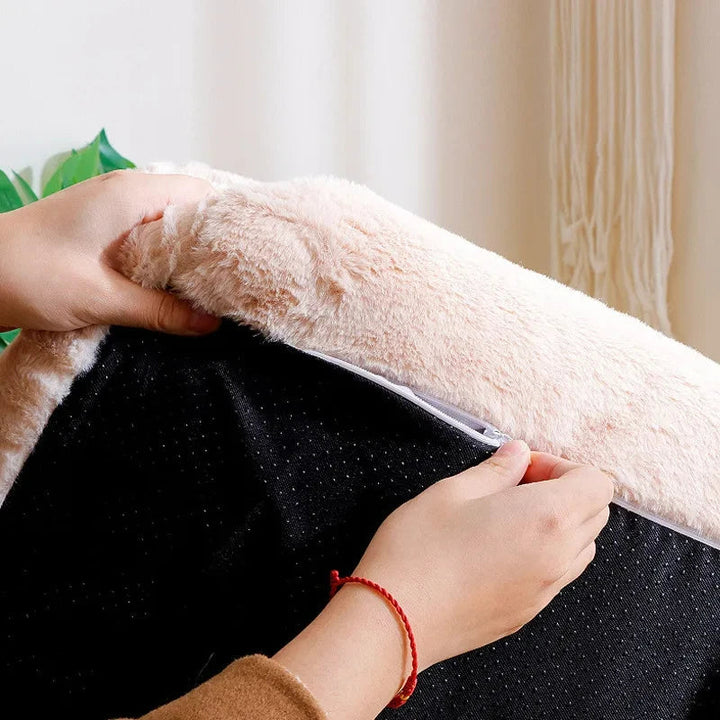 Softest pet furniture: a unisex luxury plush pet sofa bed designed for cozy sleep and easy washing