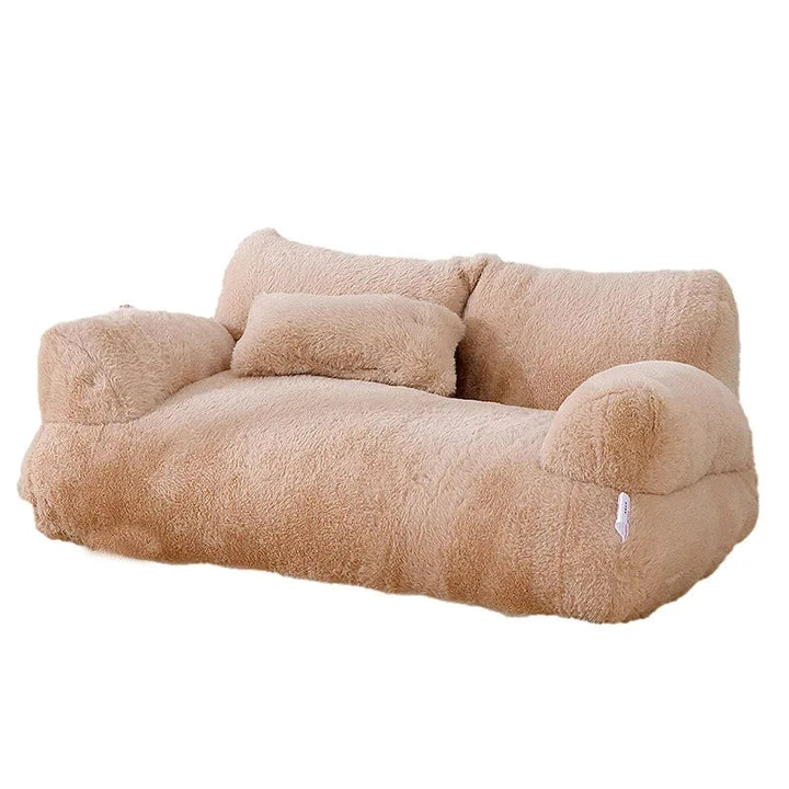 Comfortable small pet bed, a luxury plush sofa style with anti-slip bottom for cat or dog