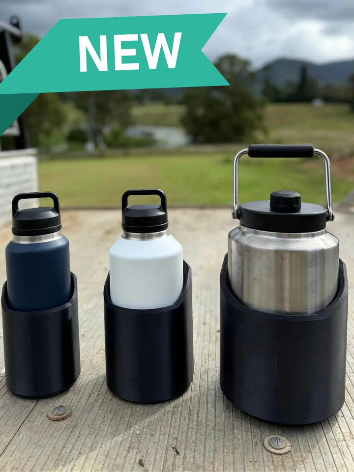 Unisex heavy-duty magnetic bottle mount for tools, gym, or vehicle. Secure, hands-free drink & small item organizer.