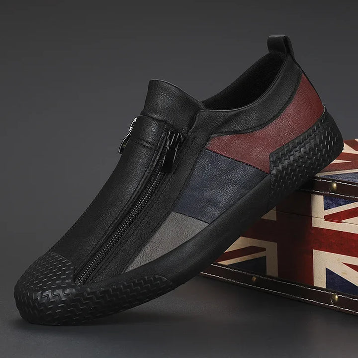 Comfortable unisex Milano zip-up sneakers with a sleek design, perfect for casual outfits & modern street style.