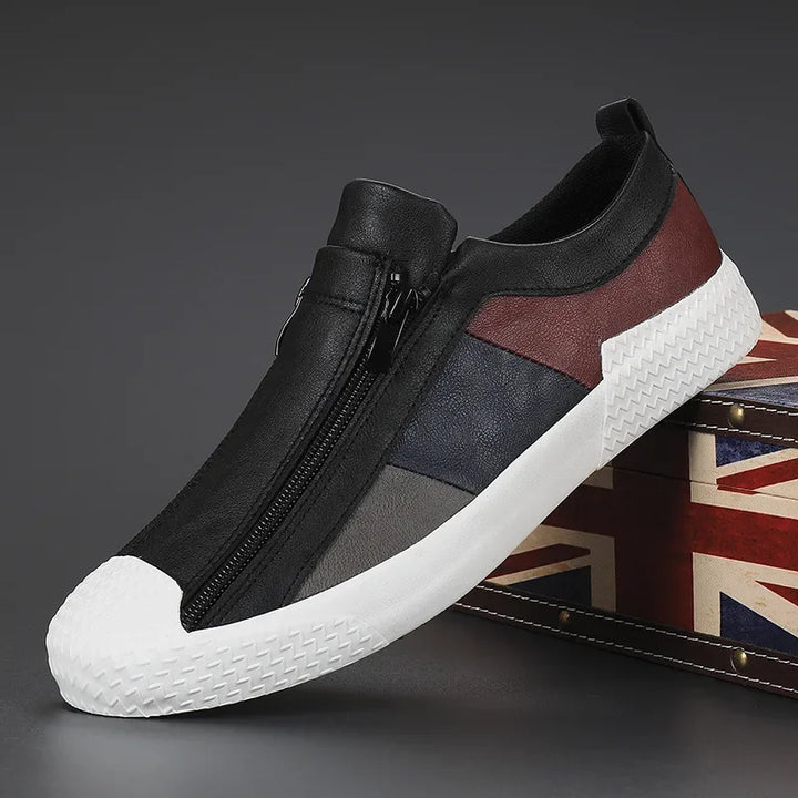 Effortless unisex Milano zip sneakers in a versatile color, combining comfort with contemporary casual style.