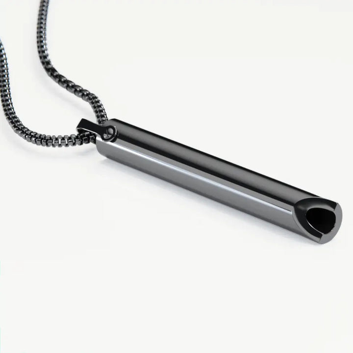 Elegant breathing pendant, a quit smoking aid. Mindfulness tool for calming & focus. Unisex accessory.