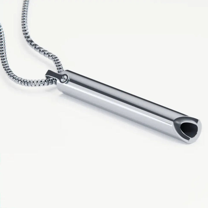 Thoughtful gift: unisex breathing pendant for mindfulness, stress relief & smoking cessation. Wellness accessory.