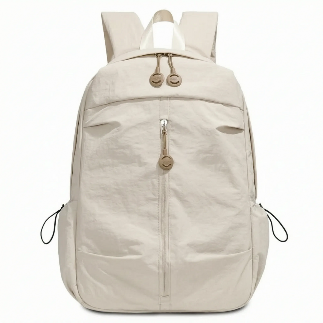 Modern minimalist backpack in black, versatile for travel, work, school, and daily essentials.
