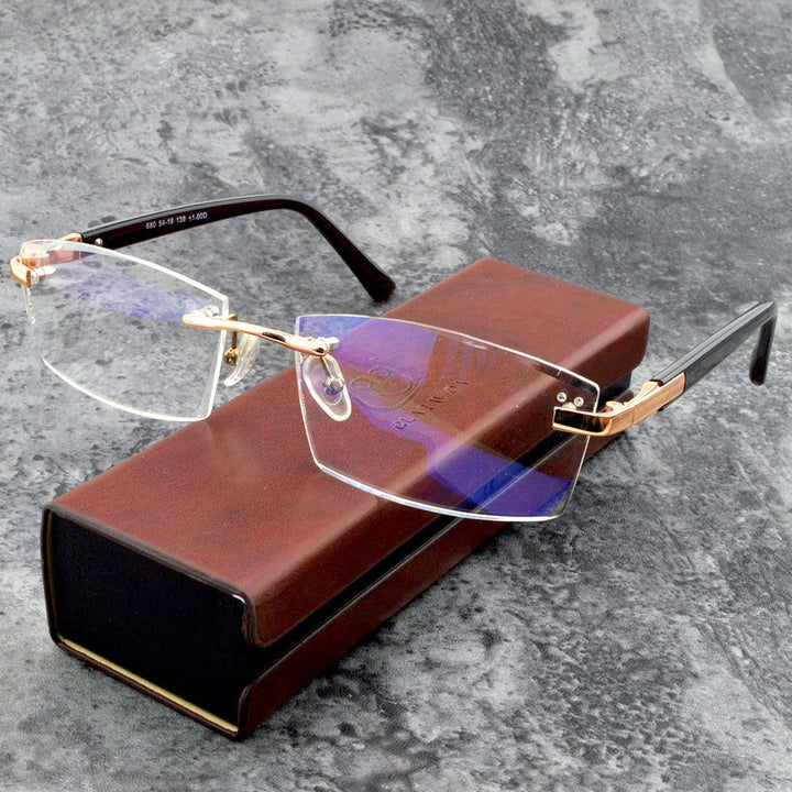 Unisex multifocal anti-blue light reading glasses for clear vision & digital eye strain protection.