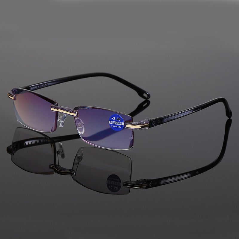 Premium TR90 & titanium unisex multifocal readers; anti-blue light for eye protection & clear vision.
