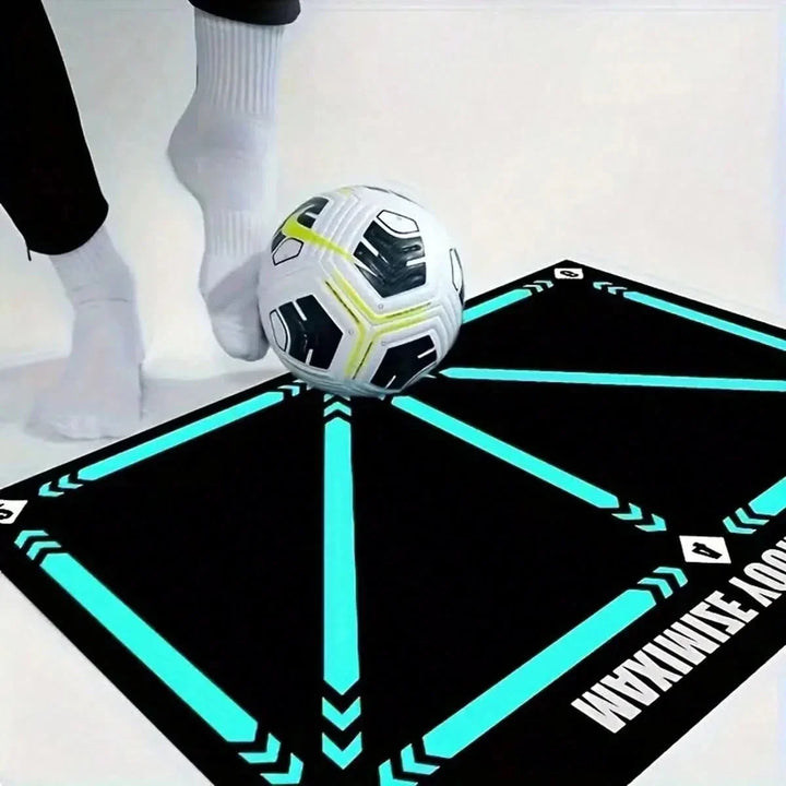 Fitness equipment: Non-slip soccer training mat to boost ball control, agility, and footwork indoors.