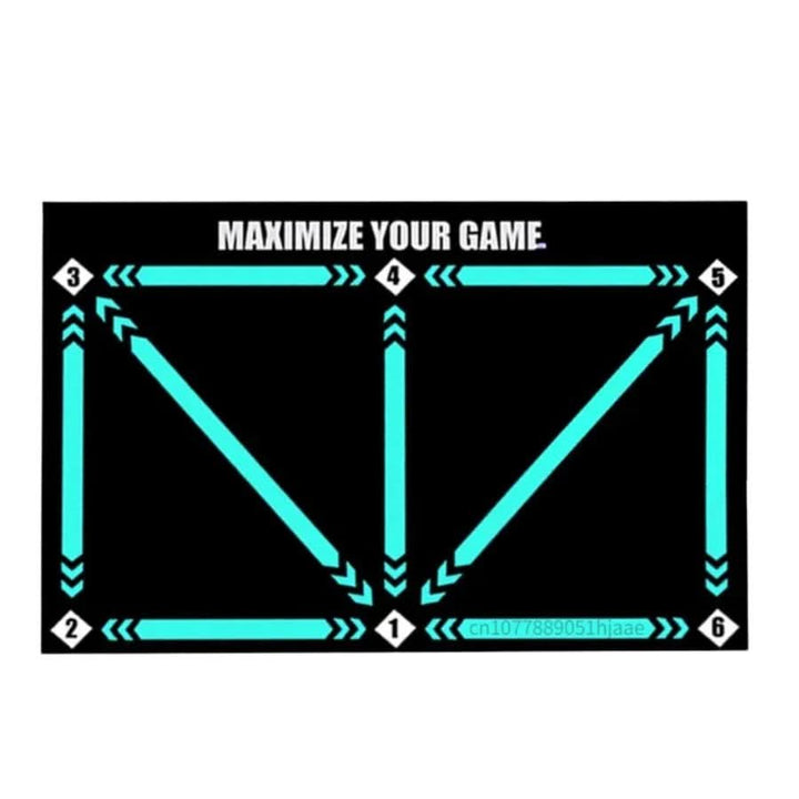 High-quality non-slip training mat for multi-skill soccer development, ball control, and indoor practice.