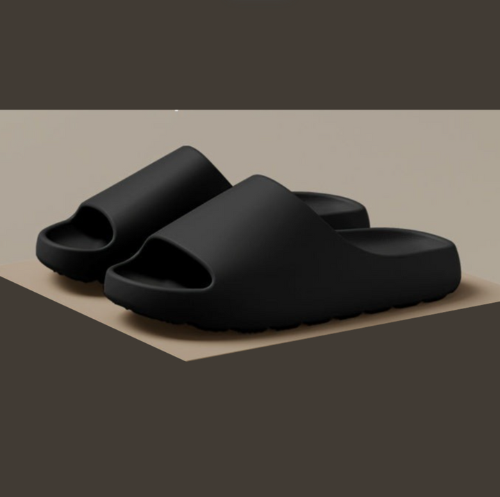 Shock-absorbing unisex open-toe waterproof comfort slippers. Versatile EVA sandals for indoor or outdoor casual wear.