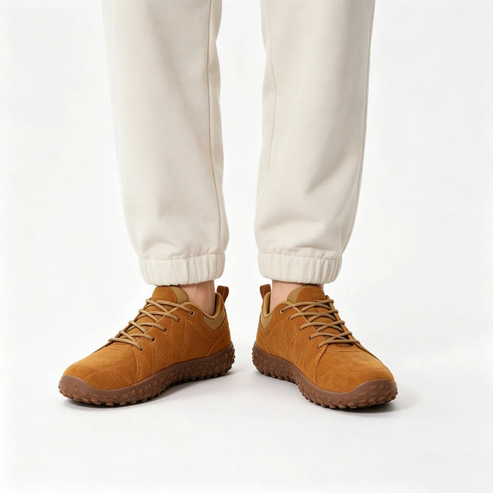 Non-slip barefoot walking shoes, unisex design with wide toe box, ideal for rugged outdoor trails.
