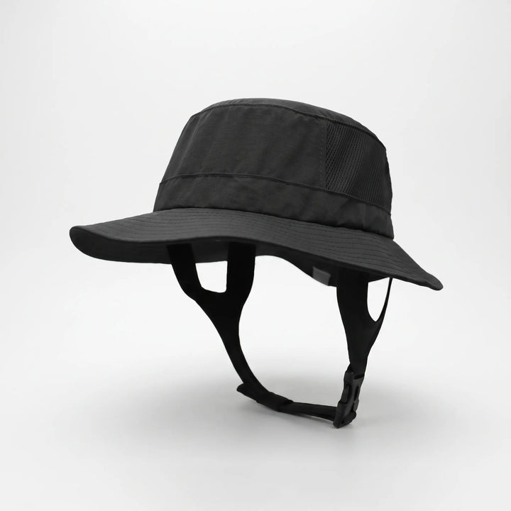 Ventilated surf bucket hat for hiking & fishing. Unisex wide brim outdoor hat for sun protection, adjustable.