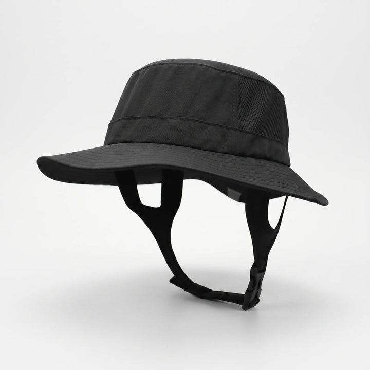 Stylish unisex surf bucket hat, ventilated for summer outdoor adventures. Wide brim provides excellent sun protection.
