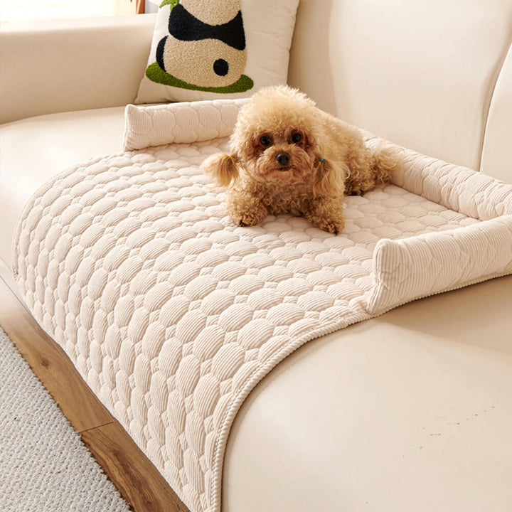 Soft pearl fleece dog mat, versatile pet bed for furniture protection