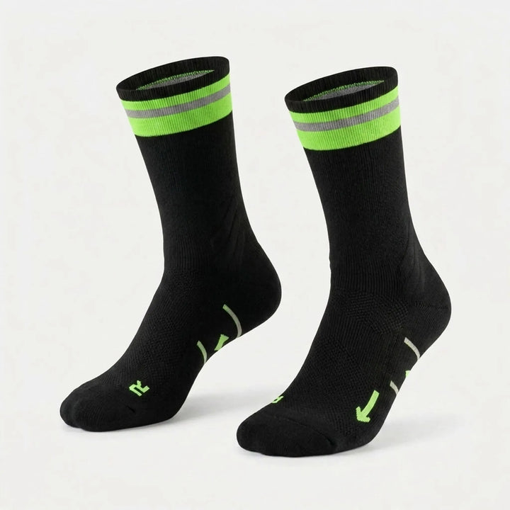 Unisex active mid-calf compression socks, ideal for running, cycling, and workouts. Offers arch support & performance benefits.