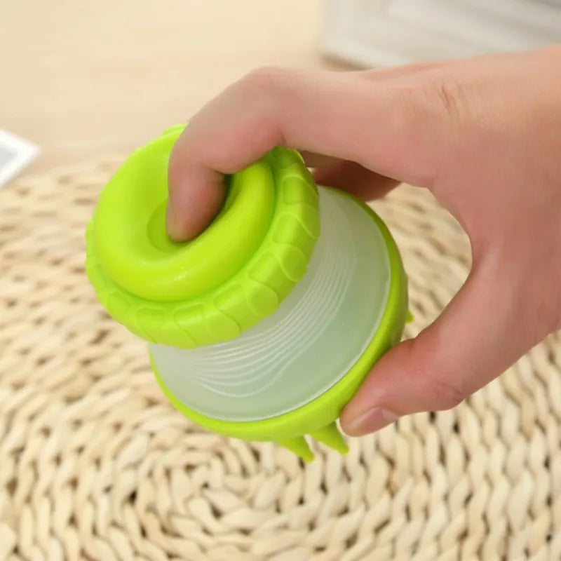 Ergonomic silicone pet brush for gentle bathing and massage, shedding tool