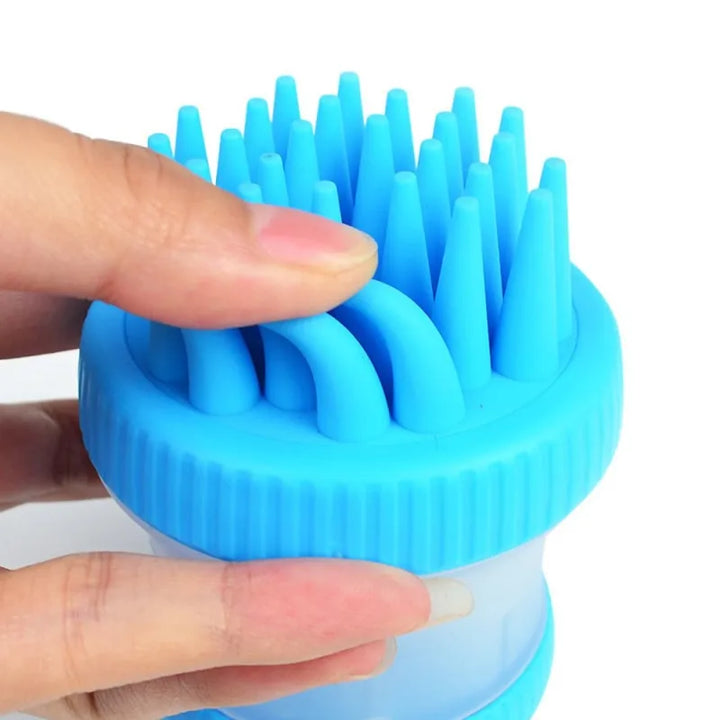 Pet detangling silicone brush for effective shedding and pet hair removal