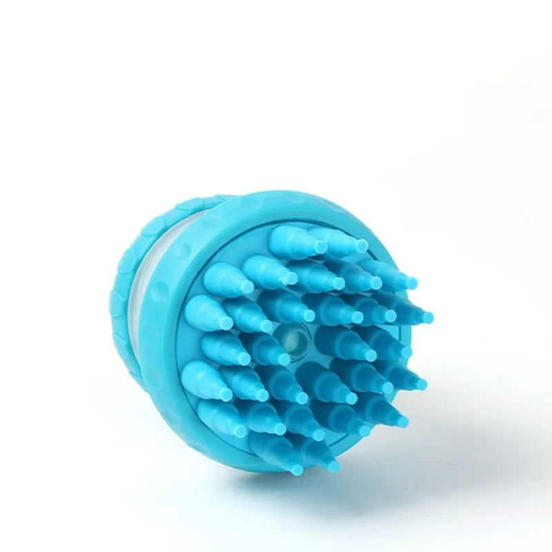 Durable silicone grooming tool for improved circulation and a shiny dog or cat coat