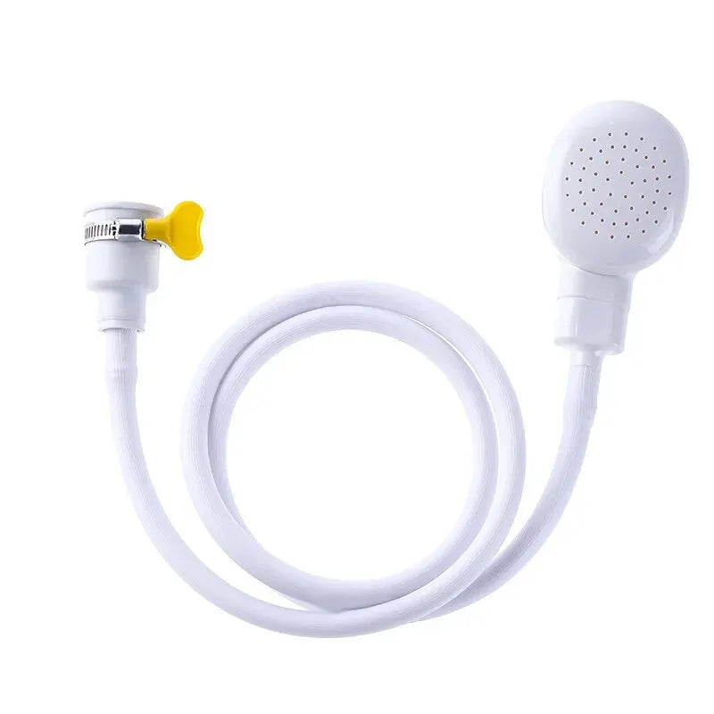 Unisex pet bathing shower head with flexible hose for easy dog & cat grooming