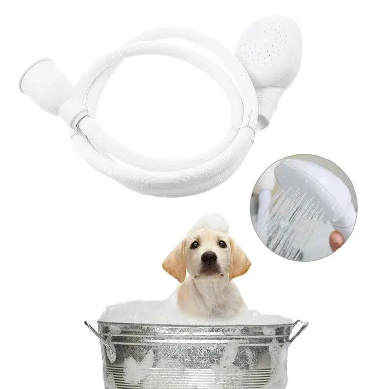 Multifunctional pet shower head with long flexible hose for convenient pet bathing