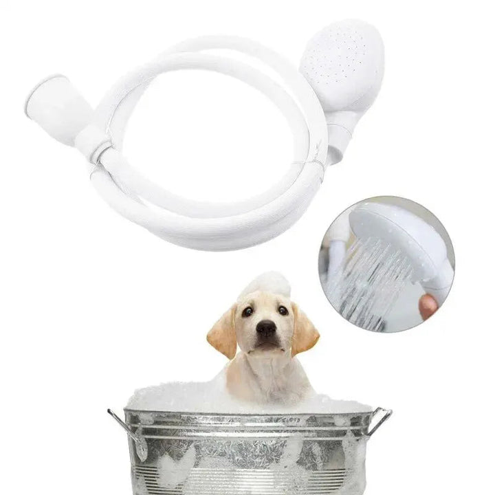 Multifunctional pet shower head with long flexible hose for convenient pet bathing