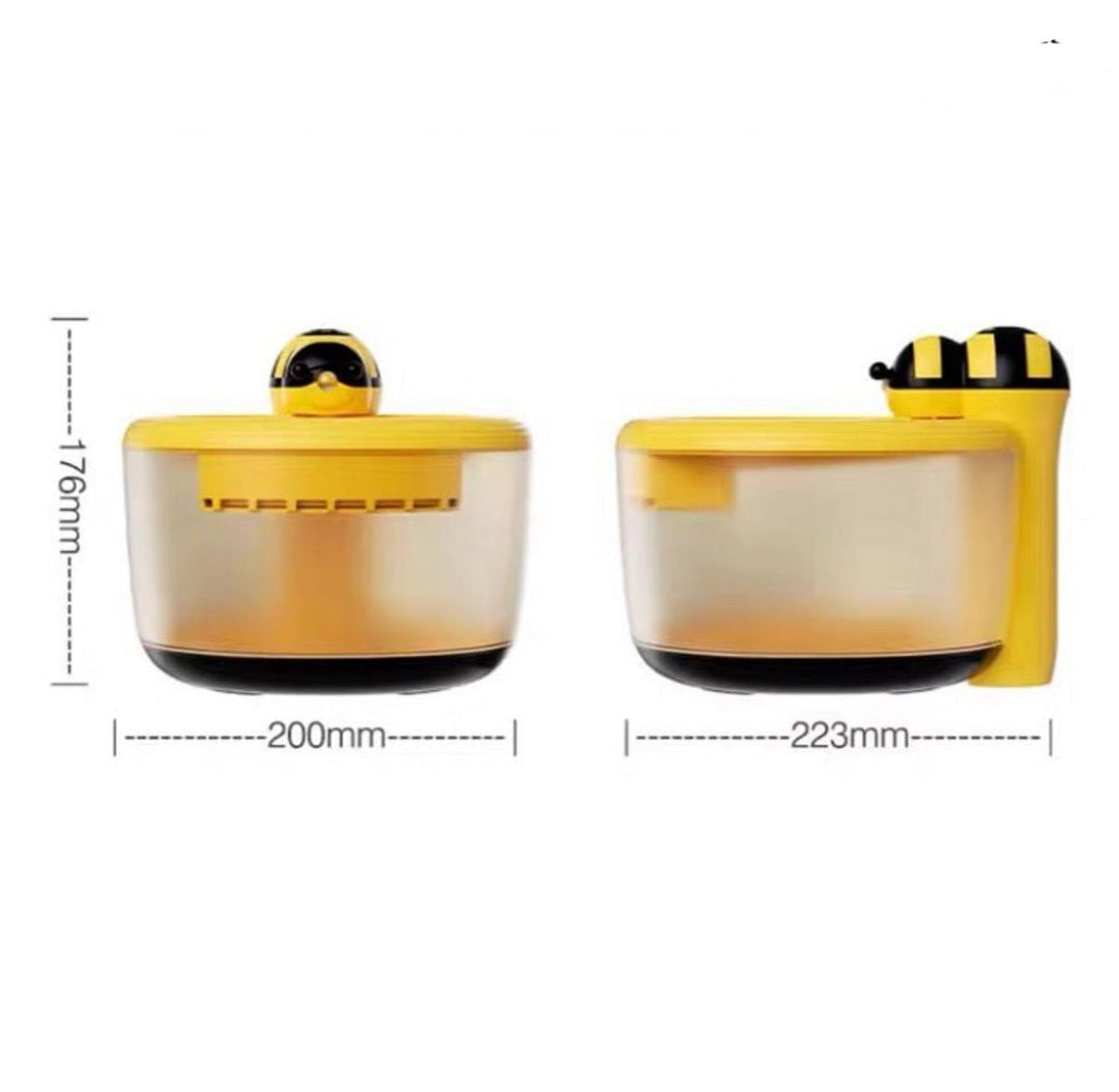 Animal accessory: bee design water fountain, continuous fresh water for pets
