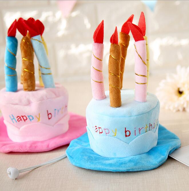 Colorful pet celebration hat, unisex design for a dog or cat's birthday party costume