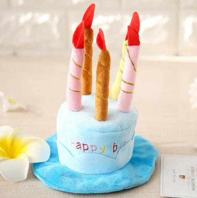 Unisex pet accessory: vibrant birthday hat for pets, adding flair to any dog or cat celebration
