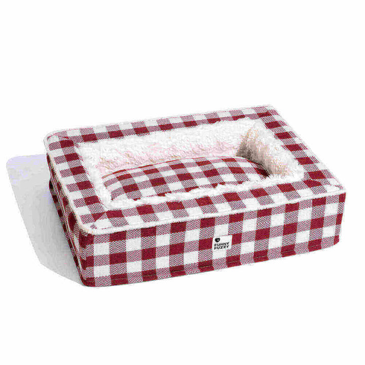 Tartan dog bed, a cozy and calming pet supply that provides excellent foam support