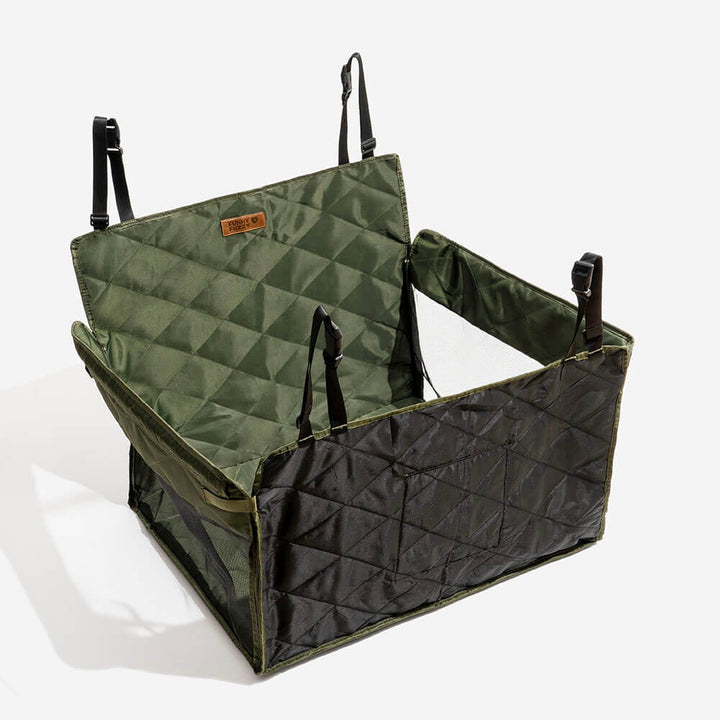 Detailed view of the stitching and quality material of a Dog Car Seat Extender