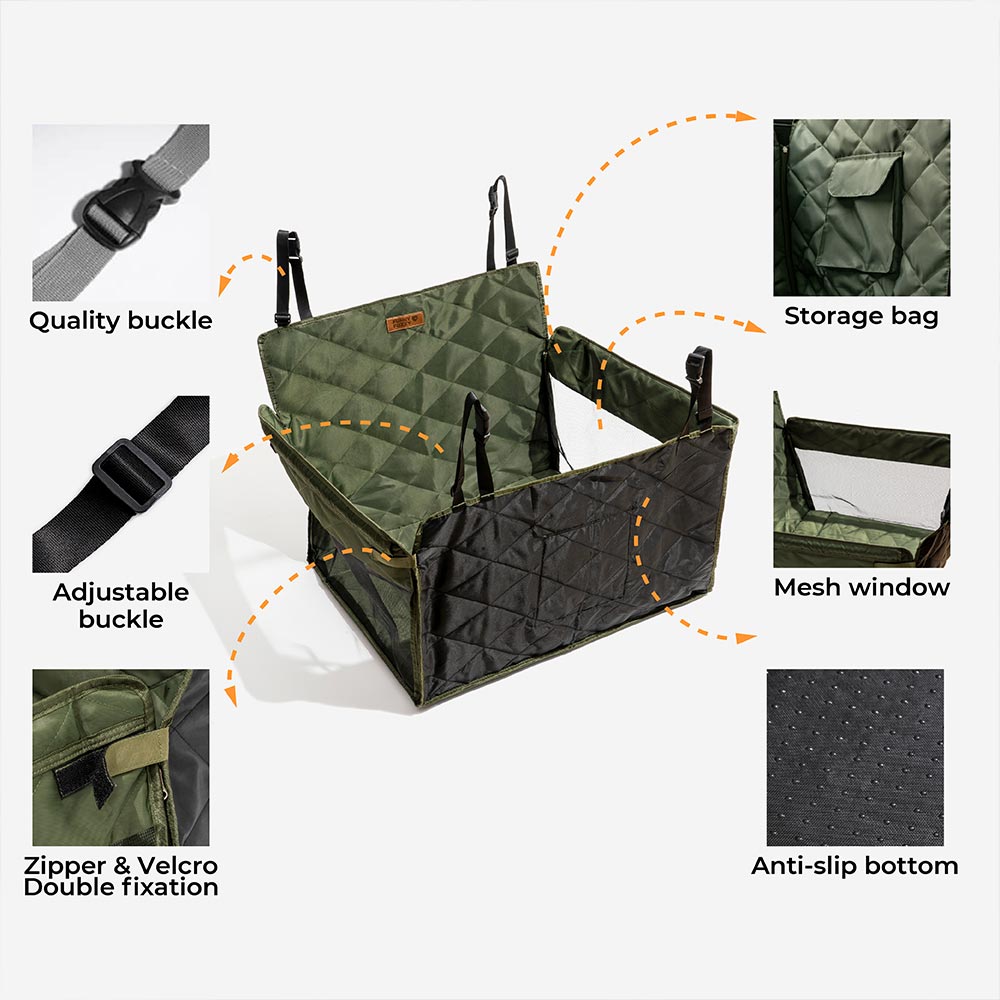 Versatile Pet Car Back Seat Extender functioning as a dog hammock and seat protector