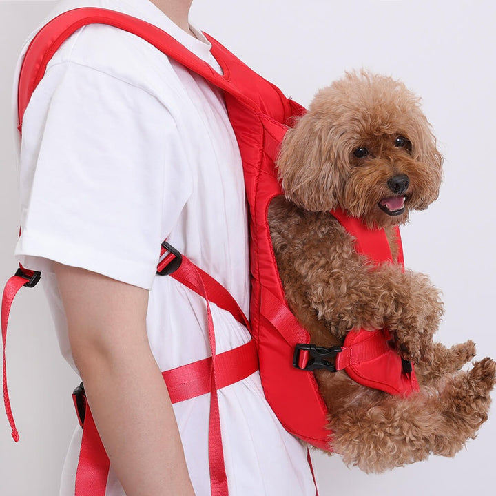 Unisex pet carrier backpack for small dogs, featuring breathable mesh and adjustable straps, New4 design
