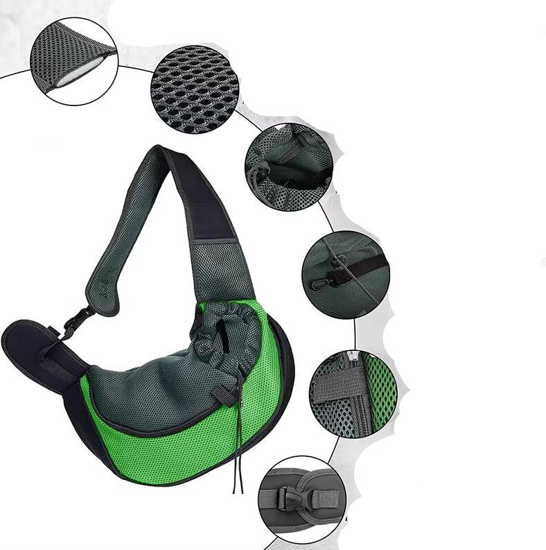 Versatile pet carrier shoulder bag for small dogs & cats, perfect for car travel & daily outings.