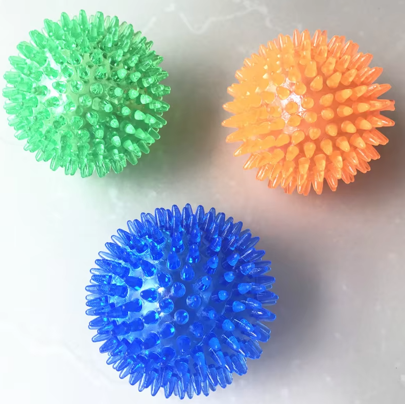Packaging of the unisex pet chew ball toy, highlighting its dental care features for dogs.