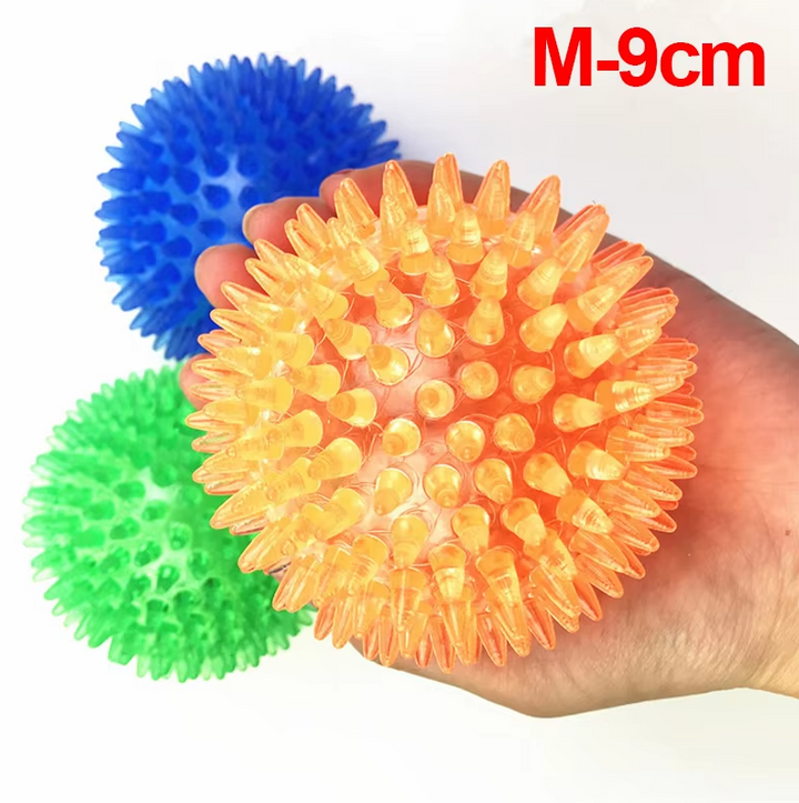 Large green chew ball dog toy, designed for big breeds to promote strong teeth and gums.