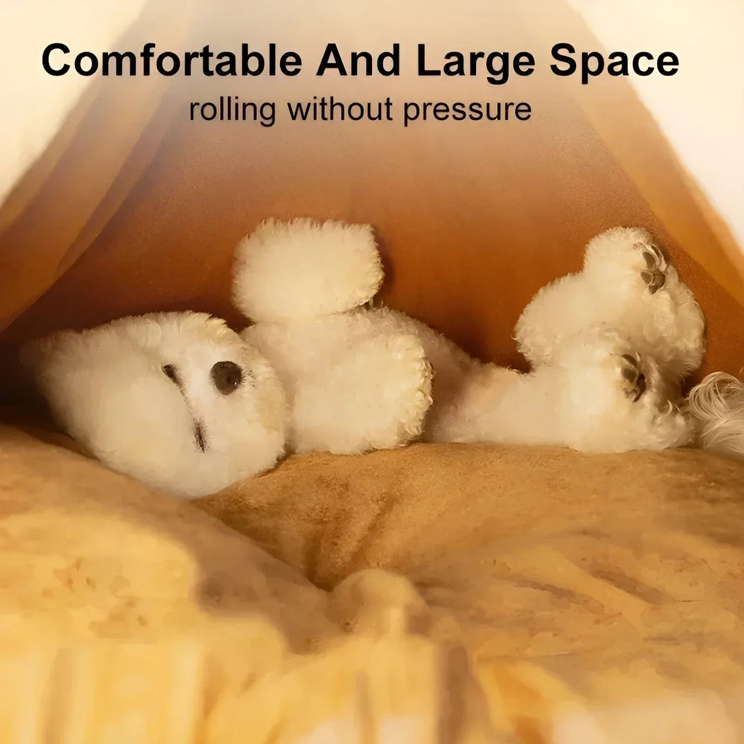 Modern cozy cave pet house for dogs & cats, enhancing pet supplies with a stylish sleep spot.