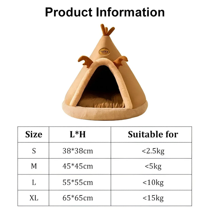 Luxurious pet cozy cave, a premium dog bed and cat bed for ultimate pet comfort and sleep.