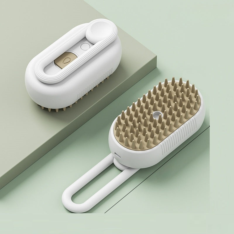 Unisex pet deshedding & massage brush for effective cat grooming and dog hair removal
